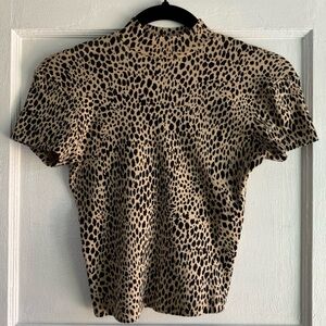 brandy mellville, john galt cheetah top